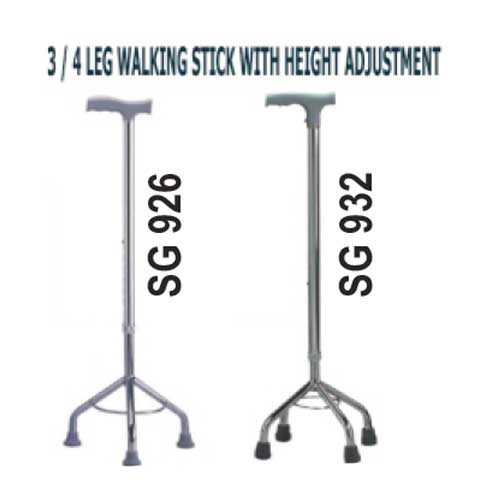 3/4 Leg Walking Stick with height adjustment