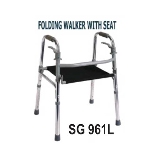 Folding Walker With Seat